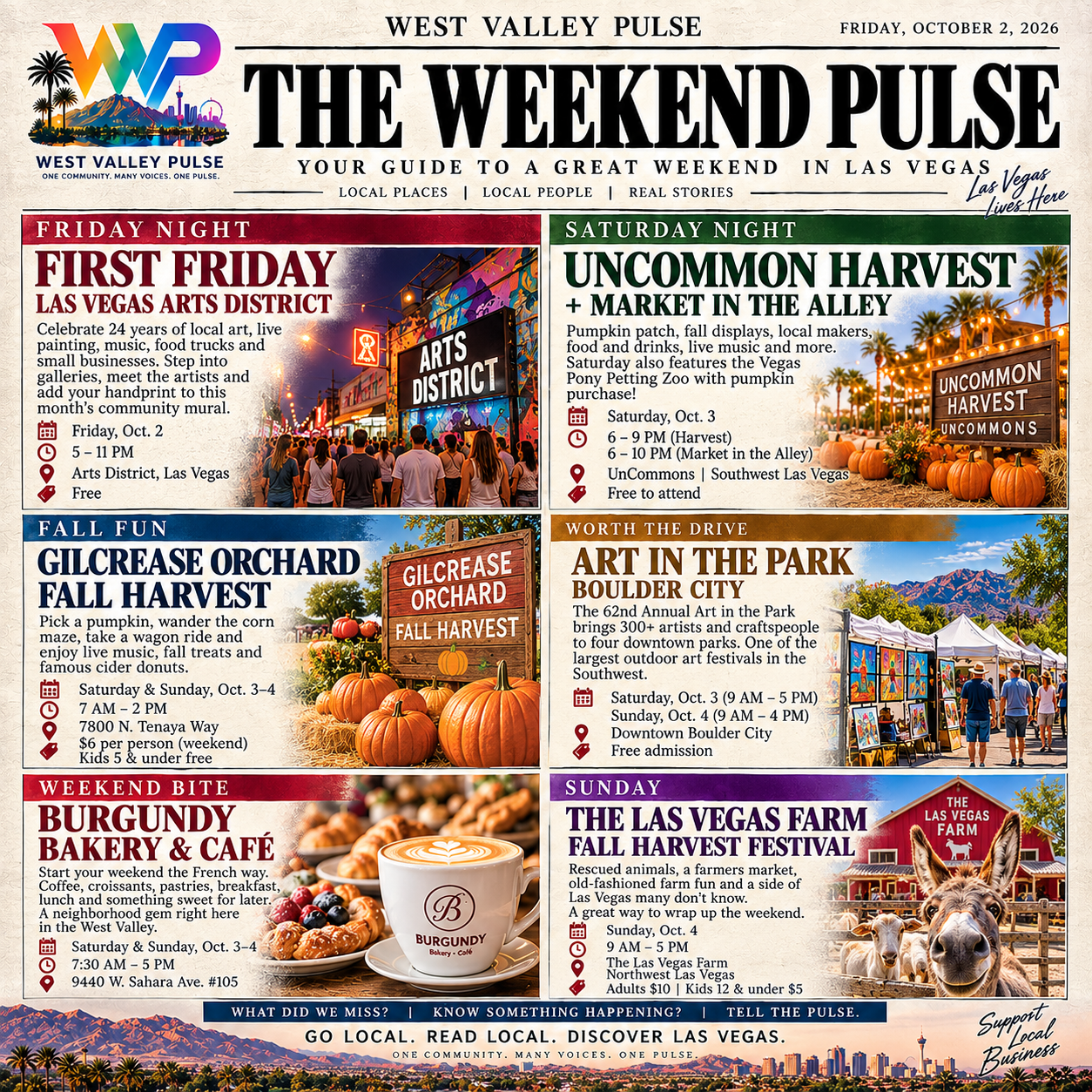 Weekend Pulse: Things to Do in Las Vegas  October 2–4, 2026